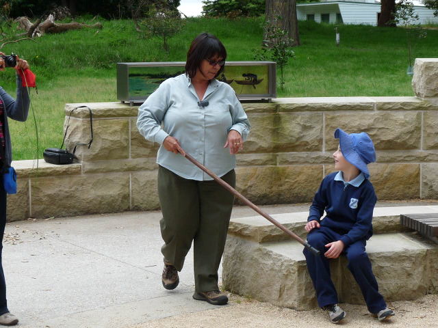 Pamela Young teaching children at Kurnell